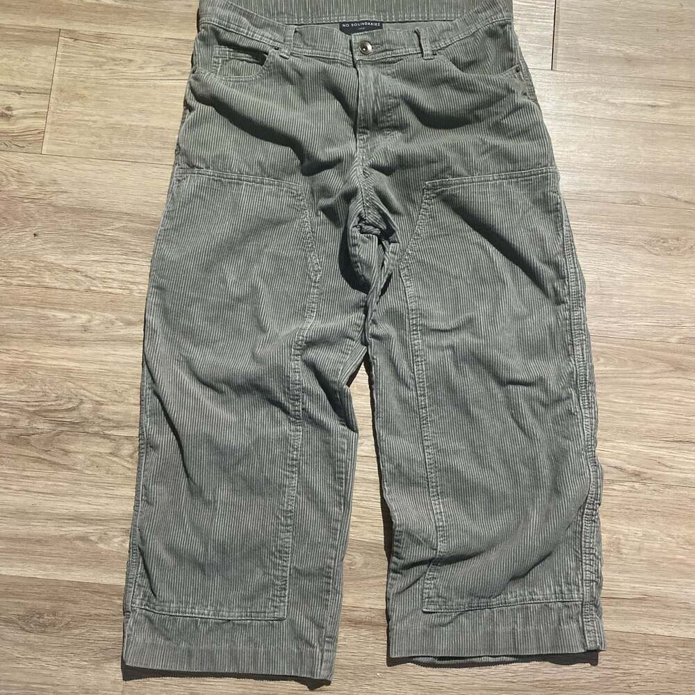 Vintage no boundary. Light green corduroy carpenter double knee